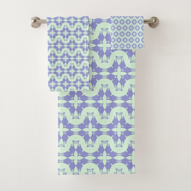 Pastel Purpliana 5 pattern: 1 of 3 Bath Towel Set (Insitu)