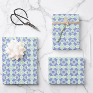 Pastel Purpliana 7 pattern Wrapping Paper Sheet