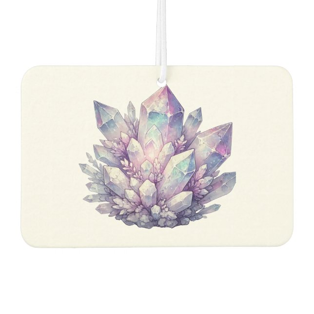 Pastel Quartz Cluster Car Air Freshener (Front)