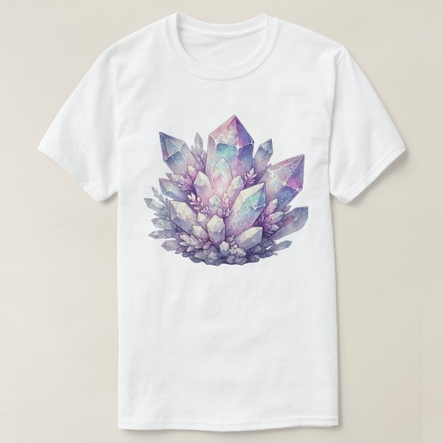 Pastel Quartz Cluster T-Shirt (Design Front)