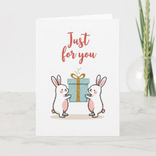 Pastel Rabbit Birthday Card
