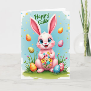 Pastel Rabbit Springtime Card