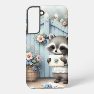 Pastel Raccoon Letter Garden Samsung Galaxy Case