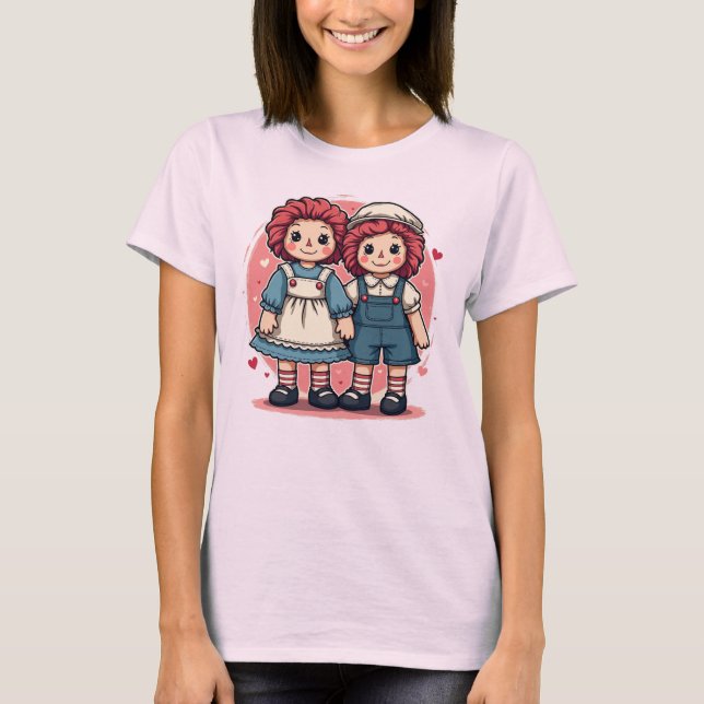 Pastel Raggedy Ann & Andy Tee for Women (Front)