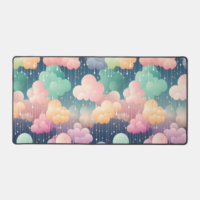 Pastel Rain Desk Mat (Front)