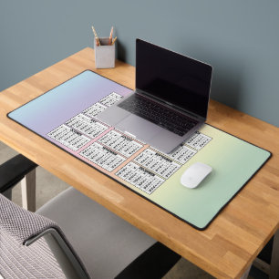 Pastel Rainbow Abstract 2028 Calendar Desk Mat