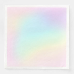Pastel Rainbow Aesthetic Birthday Party Napkin