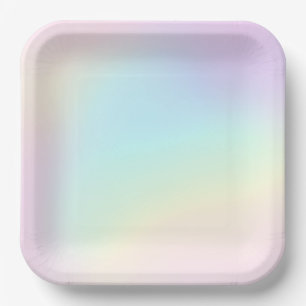 Pastel Rainbow Aesthetic Birthday Party Paper Plate