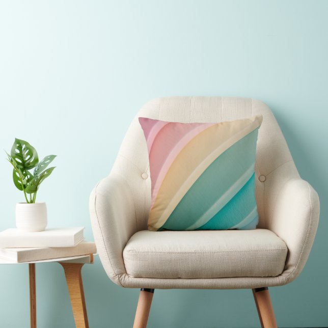 Pastel Rainbow Arches Pillow (Chair)