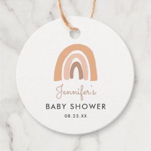 Pastel Rainbow Baby Shower Thank You Favour Tags