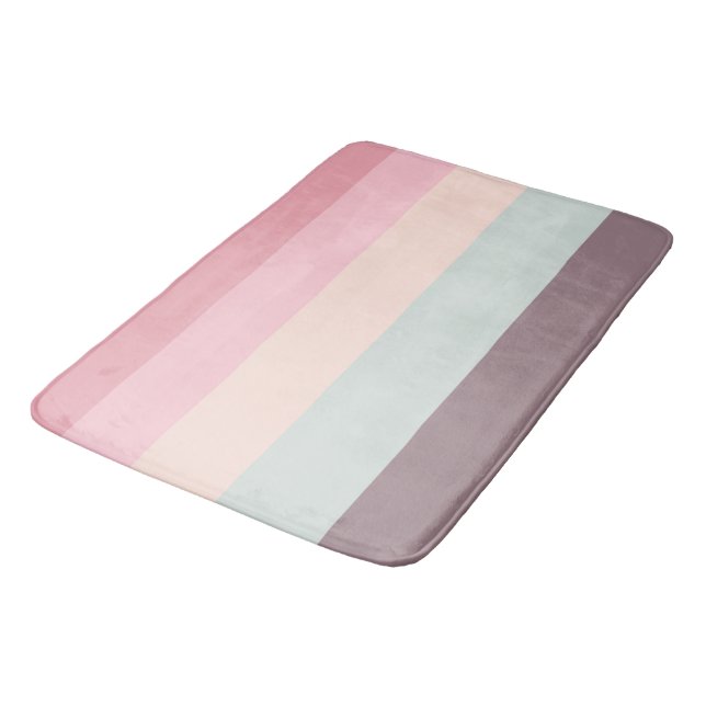 pastel rainbow bath mat (Angled)