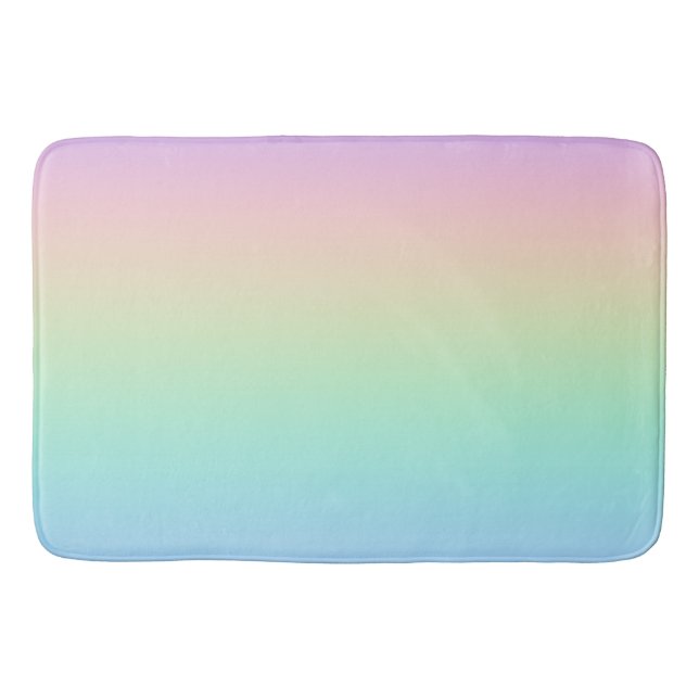 Pastel rainbow bath mat (Front)