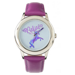 Pastel Rainbow Believe Unicorn Watch