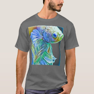 Pastel Rainbow Betta Fish Aquarium Fantasy Dreams  T-Shirt