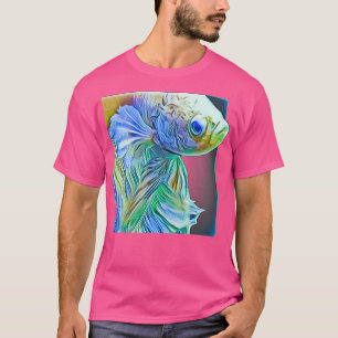 Pastel Rainbow Betta Fish Aquarium Fantasy Dreams T-Shirt