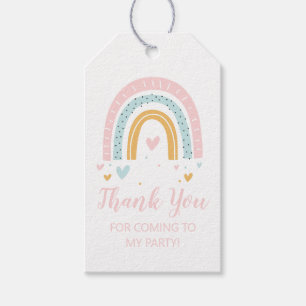 Pastel Rainbow Birthday Party Thank You Favour Tag