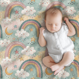 Pastel Rainbow Blanket Soft Gift Baby’s Arrival