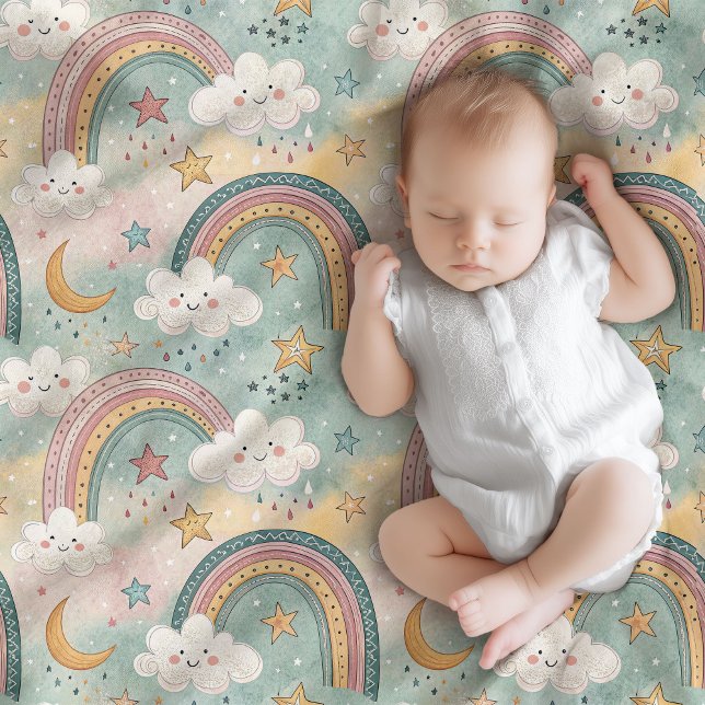Pastel Rainbow Blanket Soft Gift Baby’s Arrival (Pastel Rainbow Blanket Soft Gift for Baby’s Arrival)