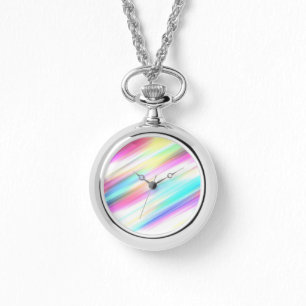 Pastel Rainbow Brush Strokes Watch