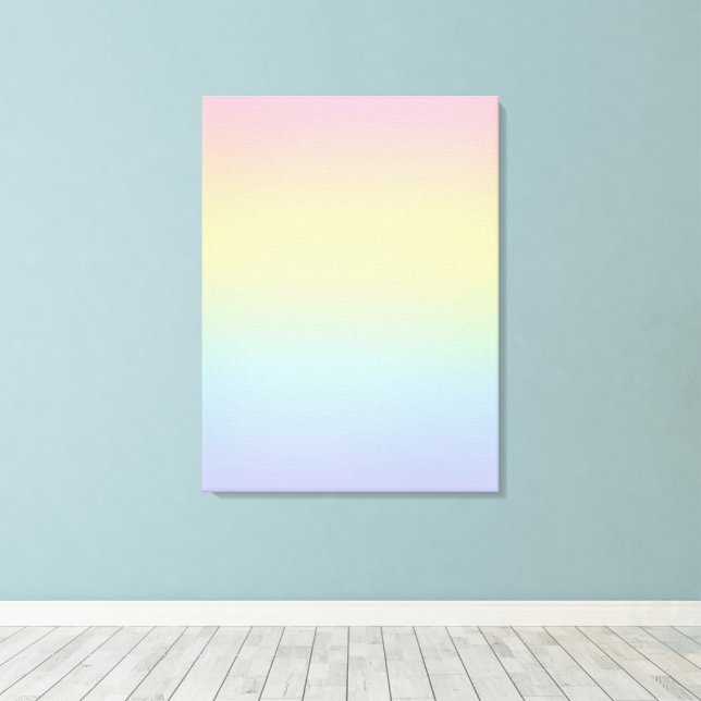 Pastel Rainbow Canvas Print (Insitu(Wood Floor))