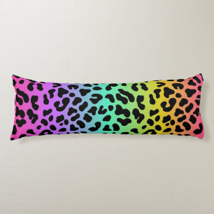 Pastel Rainbow Cheetah Print Body Cushion