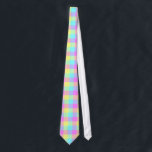 Pastel Rainbow Chequered Tie<br><div class="desc">This bright, colourful design has a lightly textured repeating checked / square pattern in a vivid rainbow of pastel colours. It's a stylish, vibrant, pretty plaid chequerboard pattern that looks like springtime. Enjoy it as-is or use it as a background for your text and photos.</div>