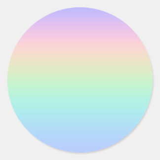 Pastel rainbow classic round sticker
