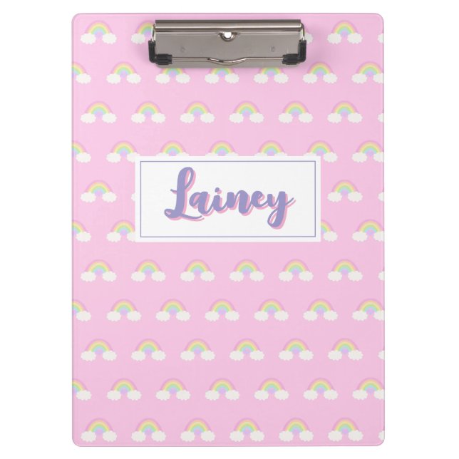 Pastel Rainbow Clipboard (Front)