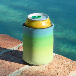 Pastel Rainbow Colourful Abstract Gradient Ombre Can Cooler
