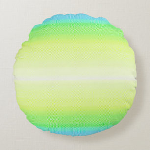Pastel Rainbow Colourful Abstract Gradient Ombre   Round Cushion