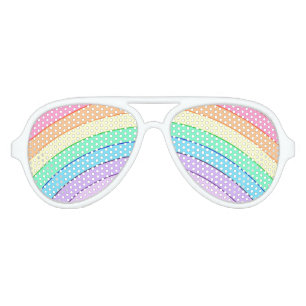 Pastel Rainbow Colourful Chic Aviator Sunglasses