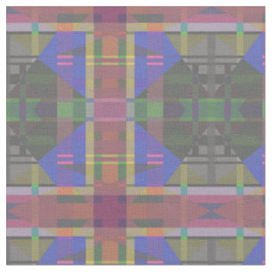 Pastel Rainbow Colourful Geometric Fabric