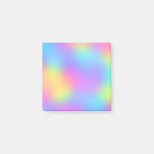 Pastel Rainbow Colours Abstract Blur Gradient Ombr Post-it Notes
