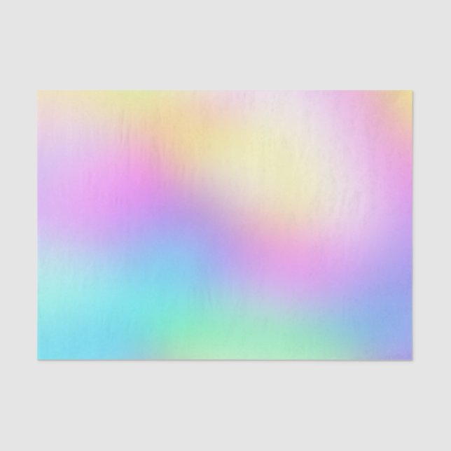 Pastel Rainbow Colours Abstract Blur Gradient Ombr Tissue Paper (Front)