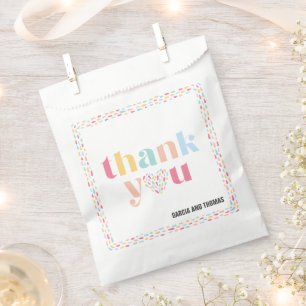 Pastel Rainbow Colours Baby Shower Thank You Favour Bags