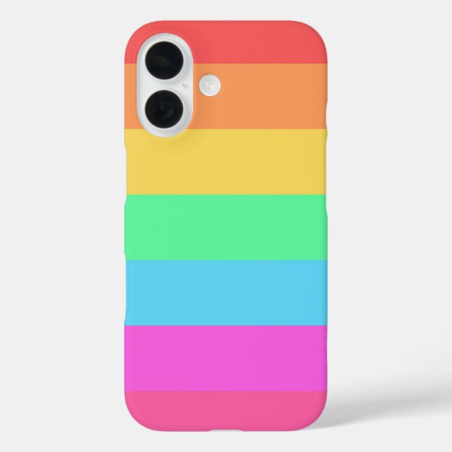 Pastel Rainbow Colours Stripes Design  Case-Mate iPhone Case (Back)
