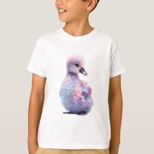 Pastel Rainbow Cotton Candy Duckling Kids T-Shirt