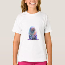 Pastel Rainbow Cotton Candy Walrus Kids