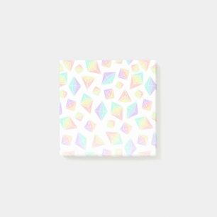 Pastel Rainbow Crystals Pattern Post-it Notes