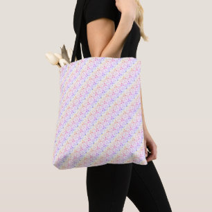 Pastel Rainbow Diagonal Modern Pattern Tote Bag