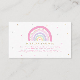 Pastel Rainbow Display Shower Enclosure Card
