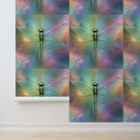 Pastel Rainbow Dragonfly Fractal Art,