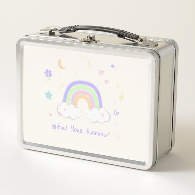 Pastel Rainbow Dreams Lunch Box (Front)
