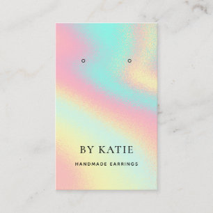 Pastel Rainbow Earring Display Card Holographic