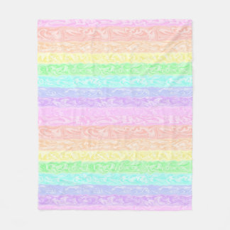 Pastel Rainbow  Fleece Blanket
