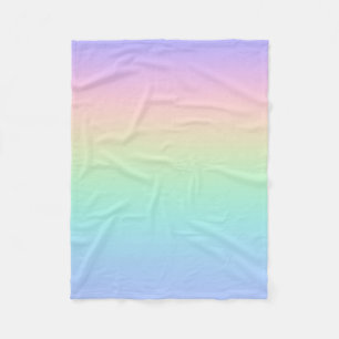 Pastel rainbow fleece blanket