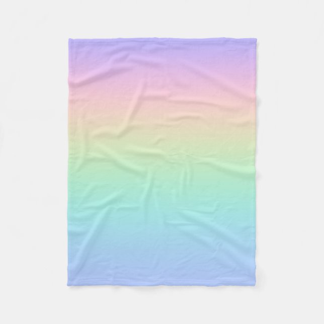 Pastel rainbow fleece blanket (Front)