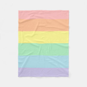 Pastel Rainbow Fleece Blanket
