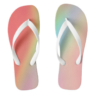 Pastel Rainbow Flip Flops