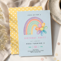 Pastel Rainbow Flower 2nd Birthday